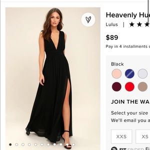 Black lulus dress size medium